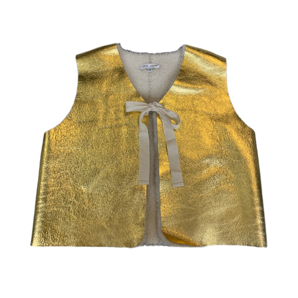 Cardigan Virginie Peau Lainée Or