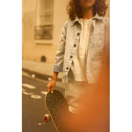 VESTE PINCEAU DENIM DELAVÉ