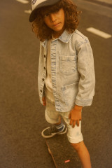 VESTE PINCEAU DENIM DELAVÉ