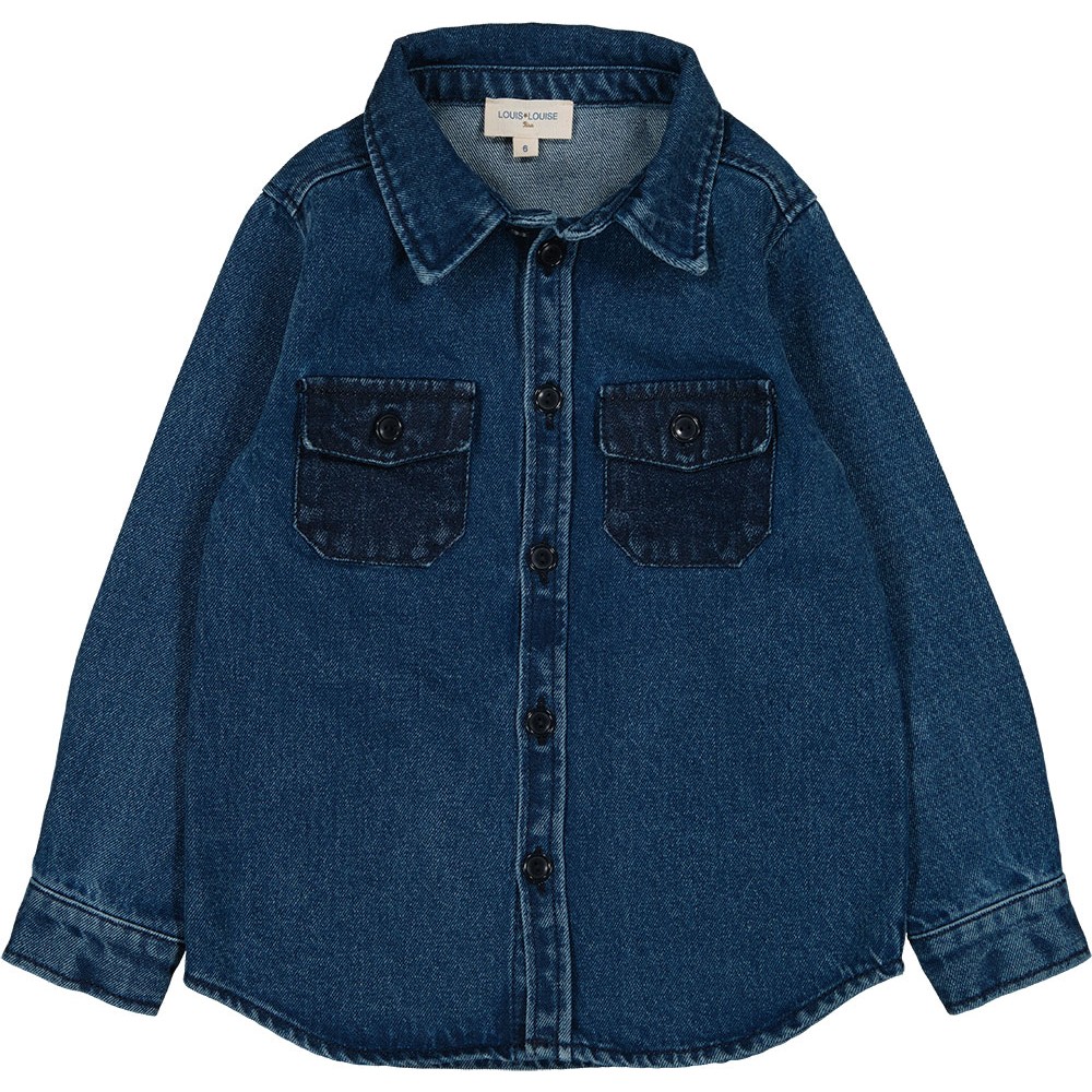 SURCHEMISE LEONARD DENIM DÉLAVÉ