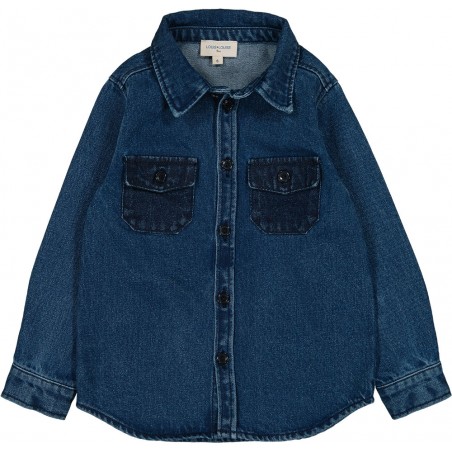 SURCHEMISE LEONARD DENIM DÉLAVÉ