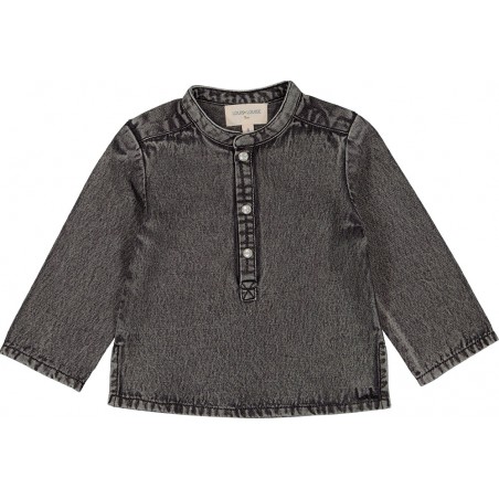 CHEMISE GRAND-PÈRE CHAMBRAY DÉLAVÉ