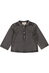 CHEMISE GRAND-PÈRE CHAMBRAY DÉLAVÉ