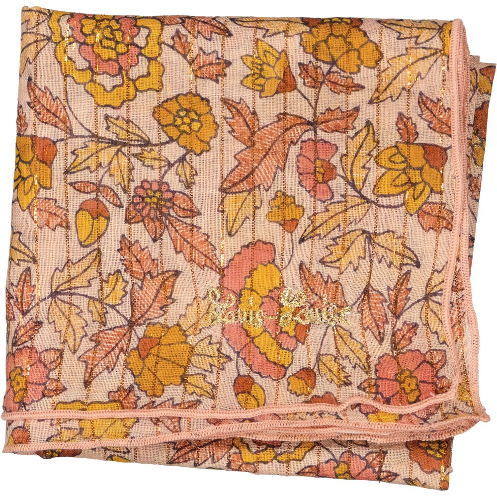 SCARF SISSI STRIPE LUREX INDIAN FLOWER