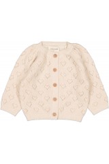 CARDIGAN SUCRINE LAINE MÉLANGÉE COEUR LUREX
