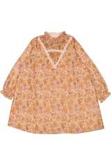 DRESS MANON STRIPE LUREX INDIAN FLOWER