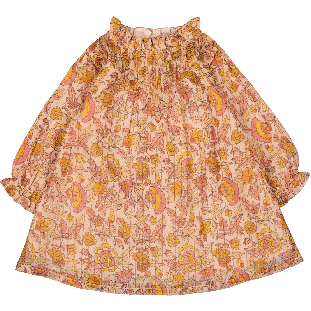 ROBE MANOUSH FLEUR INDIENNE RAYURE LUREX