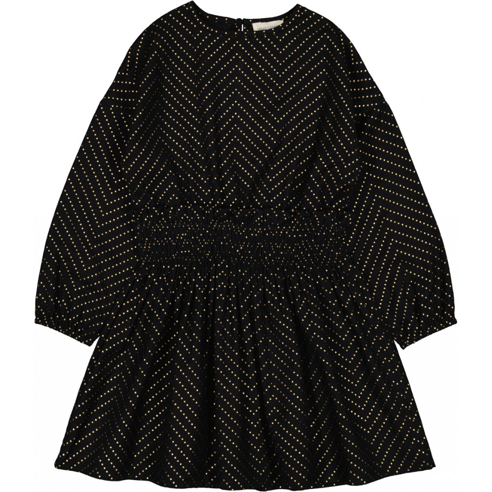 DRESS MELISSE TWILL GOLD DOTS