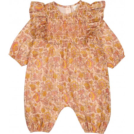 COMBINAISON POESIE FLEUR INDIENNE RAYURE LUREX