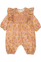 COMBINAISON POESIE FLEUR INDIENNE RAYURE LUREX