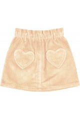 JUPE SCHOOLA VELOURS COTELÉ