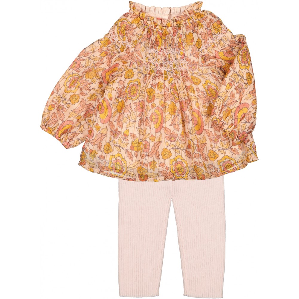 TUNIC ODESSA STRIPE LUREX INDIAN FLOWER