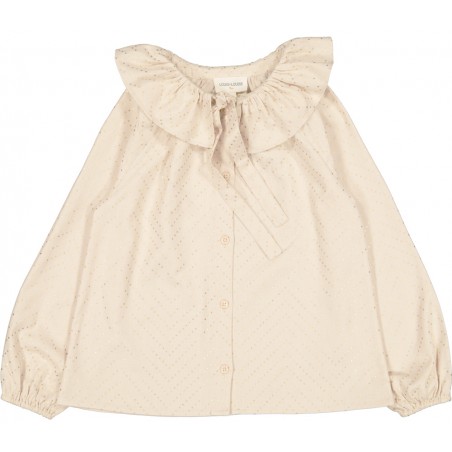 BLOUSE ANGELE TWILL POIS DORÉ