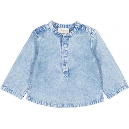 CHEMISE GRAND-PÈRE CHAMBRAY DÉLAVÉ