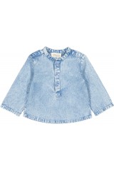 CHEMISE GRAND-PÈRE CHAMBRAY DÉLAVÉ
