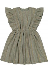 Dress Asia Cotton Crepe Stripe Lurex