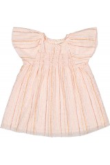ROBE DONNA COTON CREPON RAYURE LUREX
