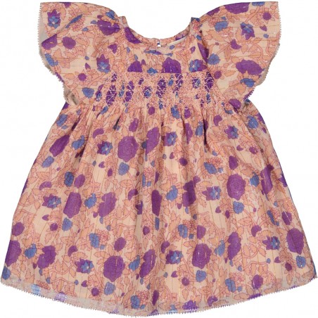 ROBE DONNA RAYURE LUREX FLEUR INDIENNE