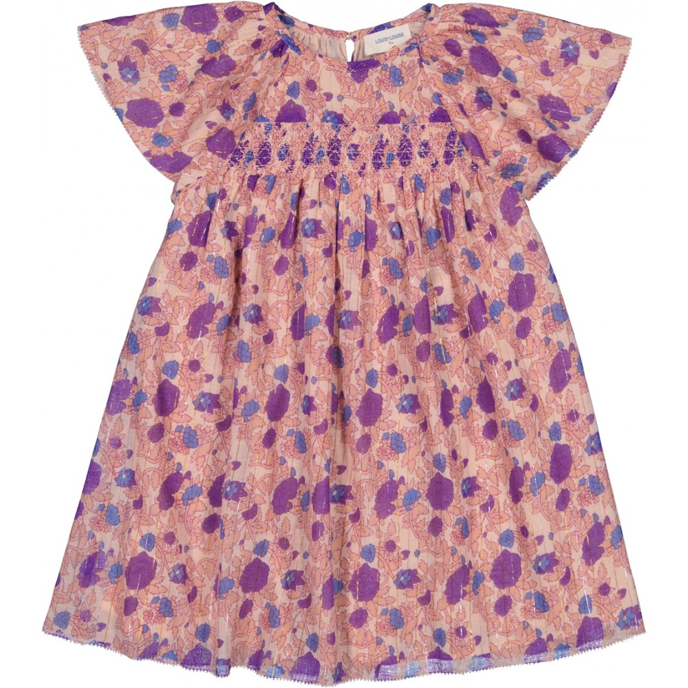 Dress Donna Stripe Lurex Indian Flower