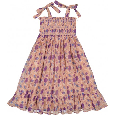 ROBE LUCILIA RAYURE LUREX FLEUR INDIENNE