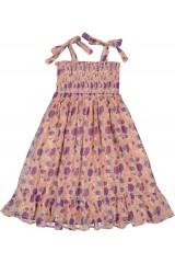 ROBE LUCILIA RAYURE LUREX FLEUR INDIENNE