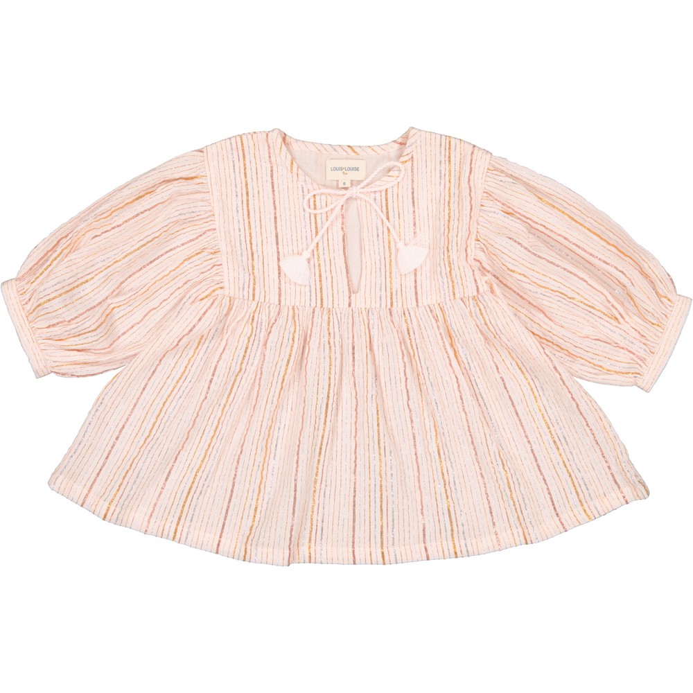 Tunic Poonam Cotton Crepe Stripe Lurex
