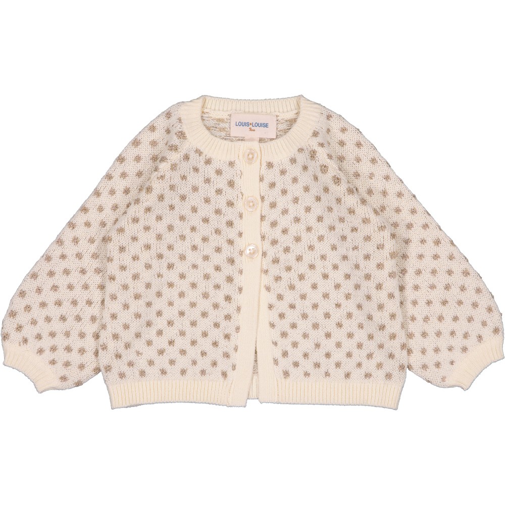 CARDIGAN GULSAH COTON TRICOTÉ POIS DORÉ