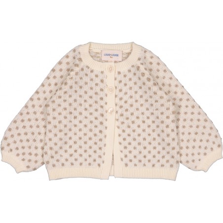 CARDIGAN GULSAH COTON TRICOTÉ POIS DORÉ