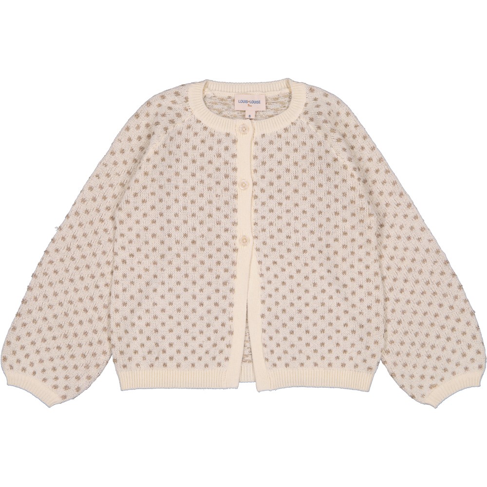 Cardigan Gulsah Knitted Cotton Gold Dots