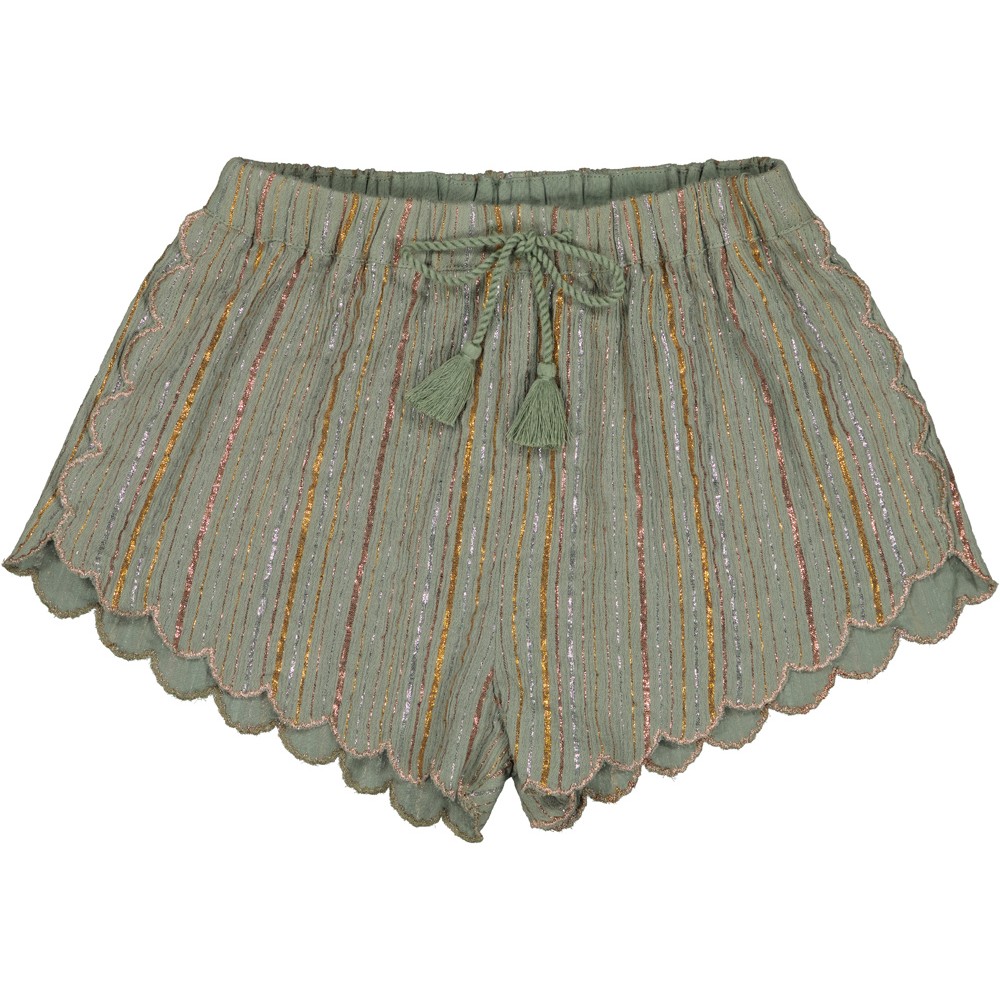 Short Kaela Cotton Crepe Stripe Lurex
