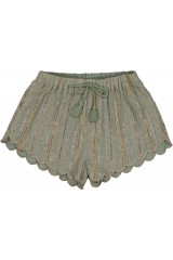 SHORT KAELA COTON CREPON RAYURE LUREX