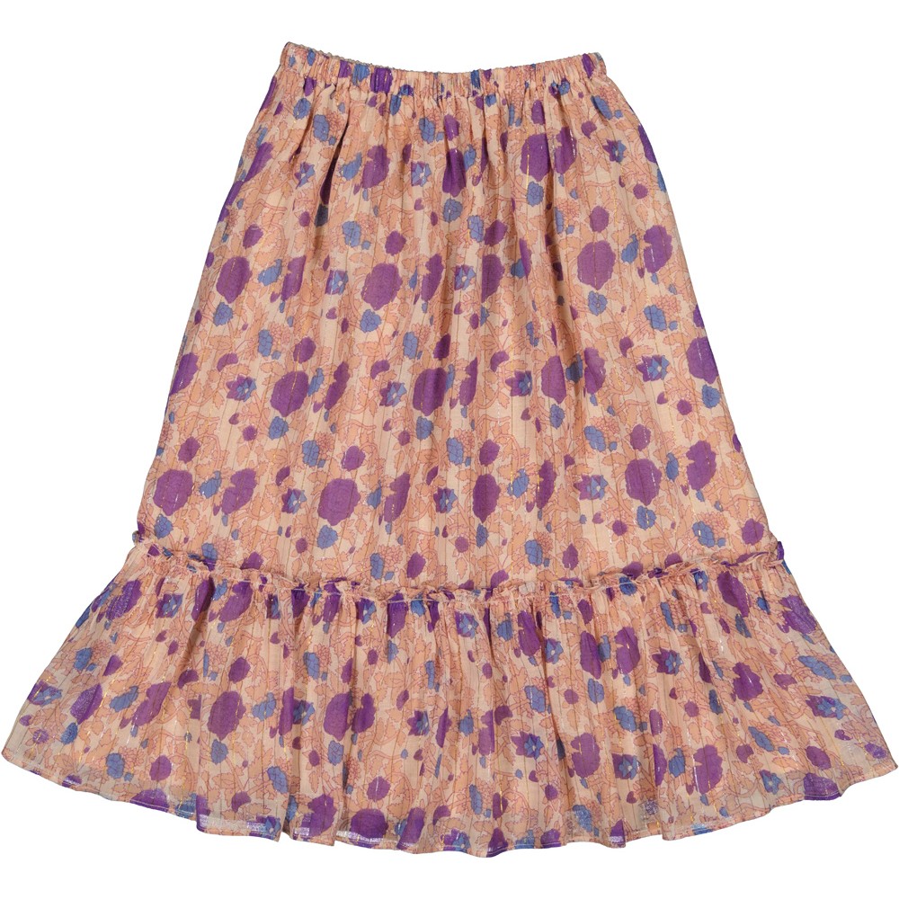 JUPE RACHEL RAYURE LUREX FLEUR INDIENNE