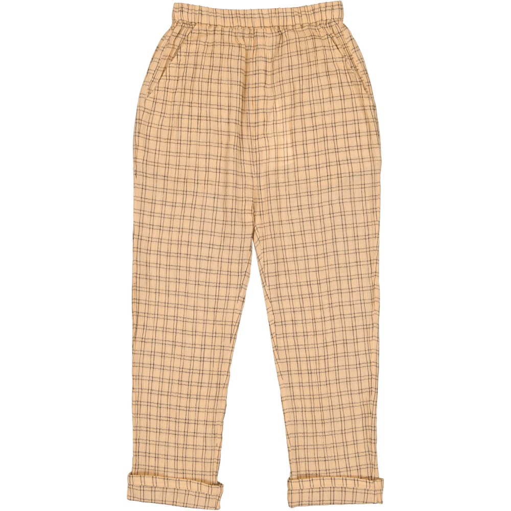 PANTALON GAZELLE COTON CREPON CARREAUX