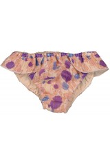 Swimsuit Plage Stripe Lurex Indian Flower