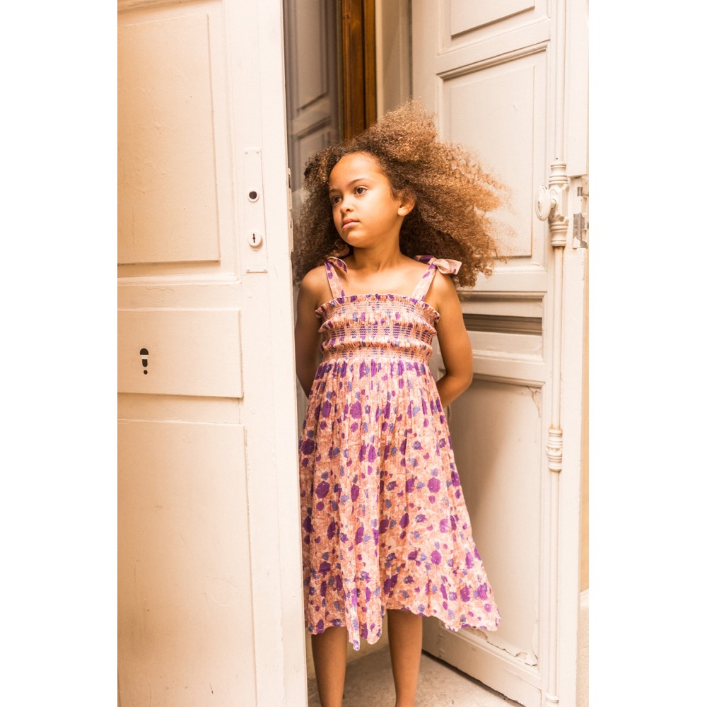 Dress Lucilia Stripe Lurex Indian Flower