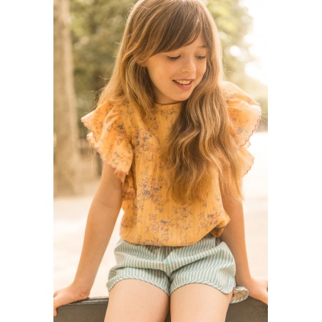 SHORT GEORGINETTE VOILE DE COTON RAYÉ