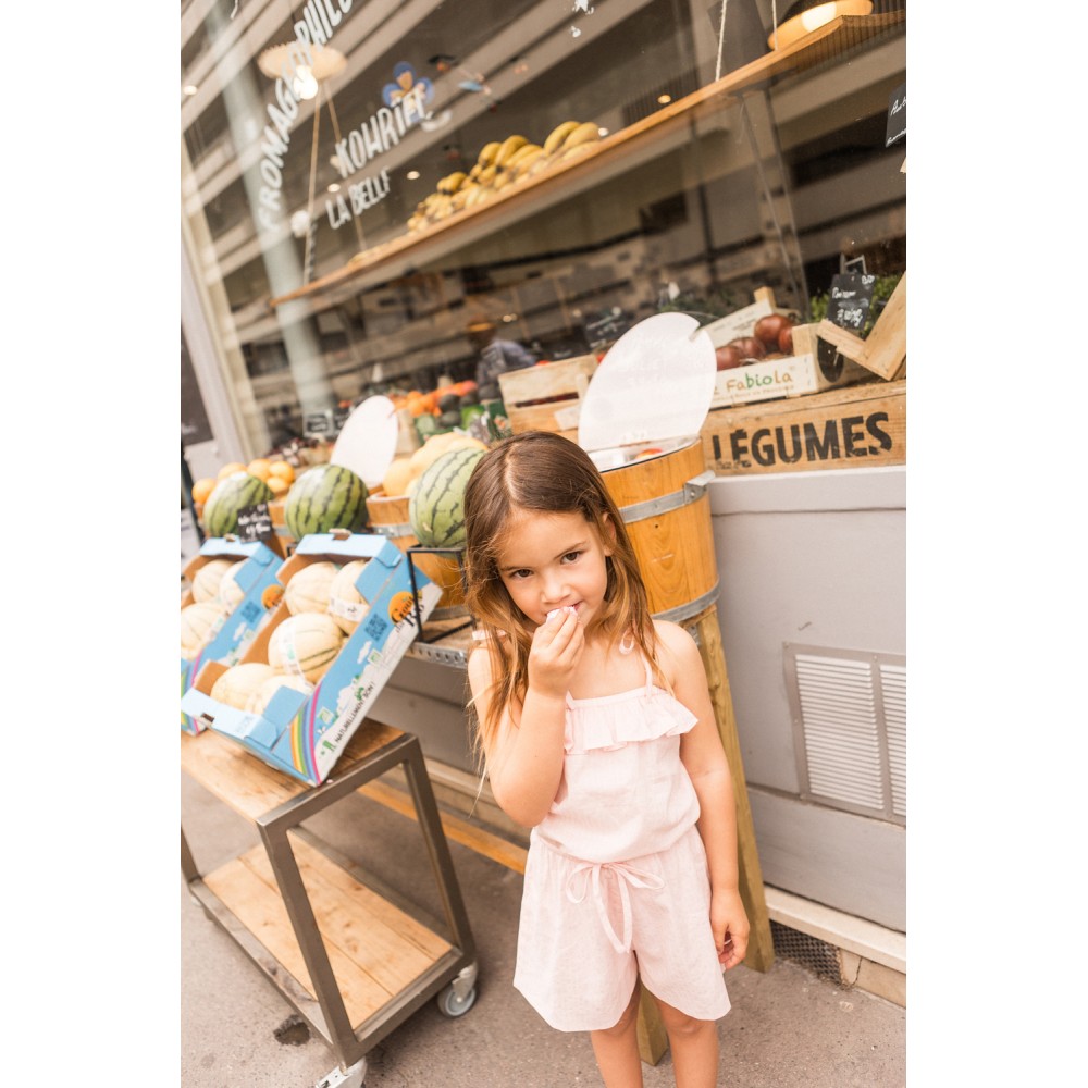 Overall Hello Cotton Veil Stripe