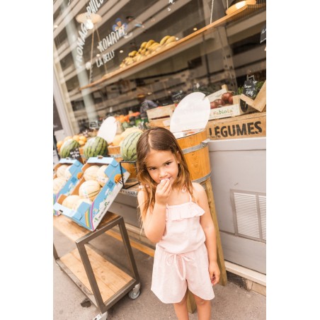 Overall Hello Cotton Veil Stripe