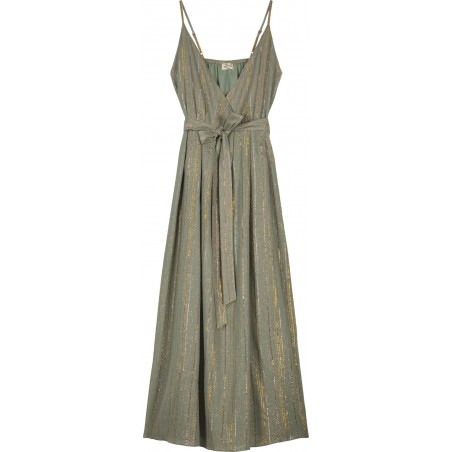 Dress Fefe Cotton Crepe Stripe Lurex