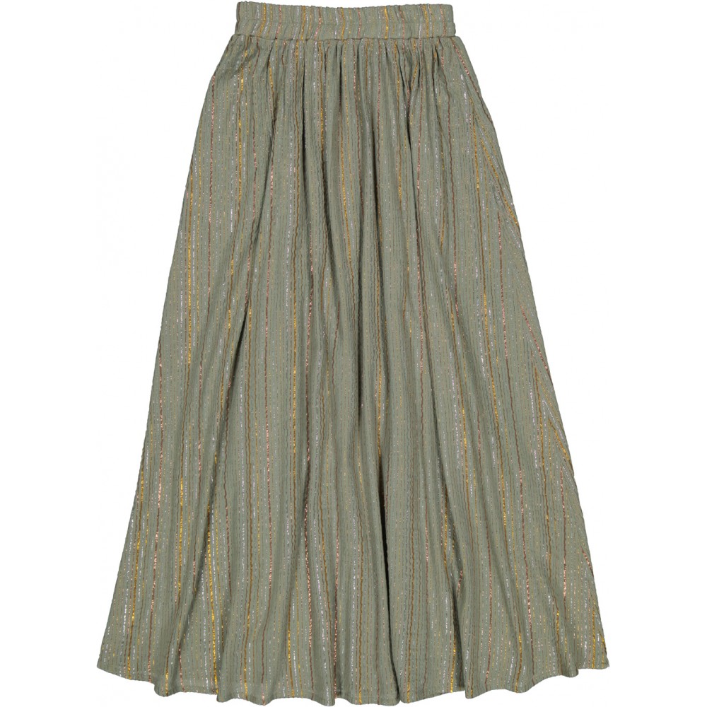 Skirt Jupette Cotton Crepe Stripe Lurex