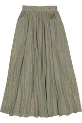 Skirt Jupette Cotton Crepe Stripe Lurex