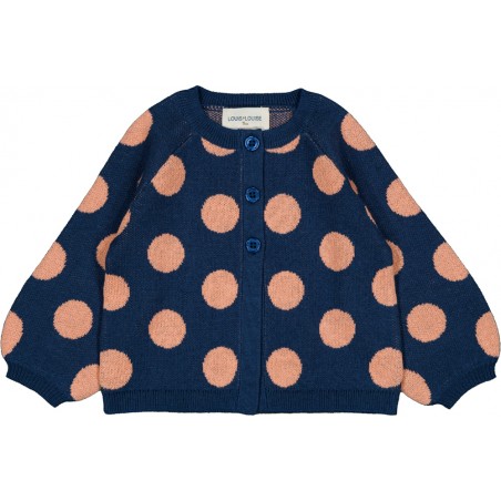CARDIGAN GULSAH KNITTED WOOL BLEND BIG DOTS