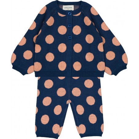 CARDIGAN GULSAH KNITTED WOOL BLEND BIG DOTS