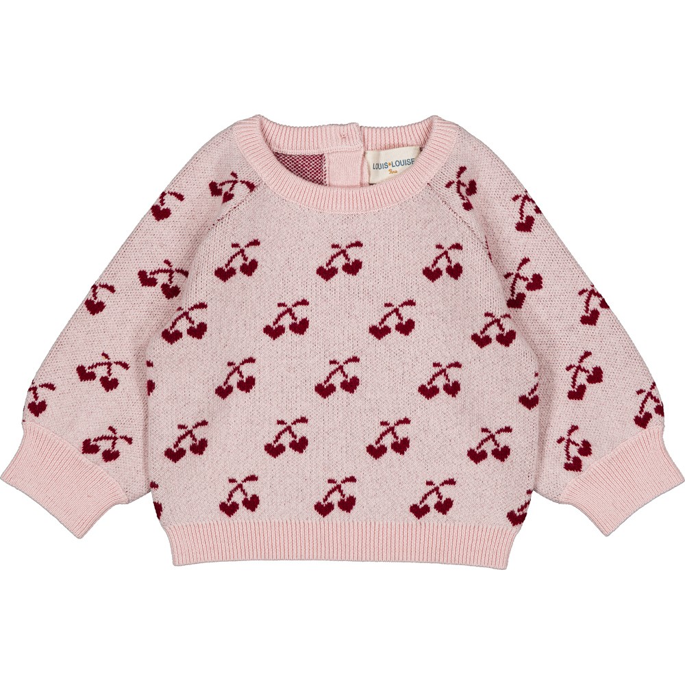 PULL ELIA KNITTED WOOL BLEND CHERRY