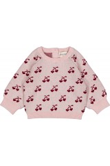 PULL ELIA KNITTED WOOL BLEND CHERRY