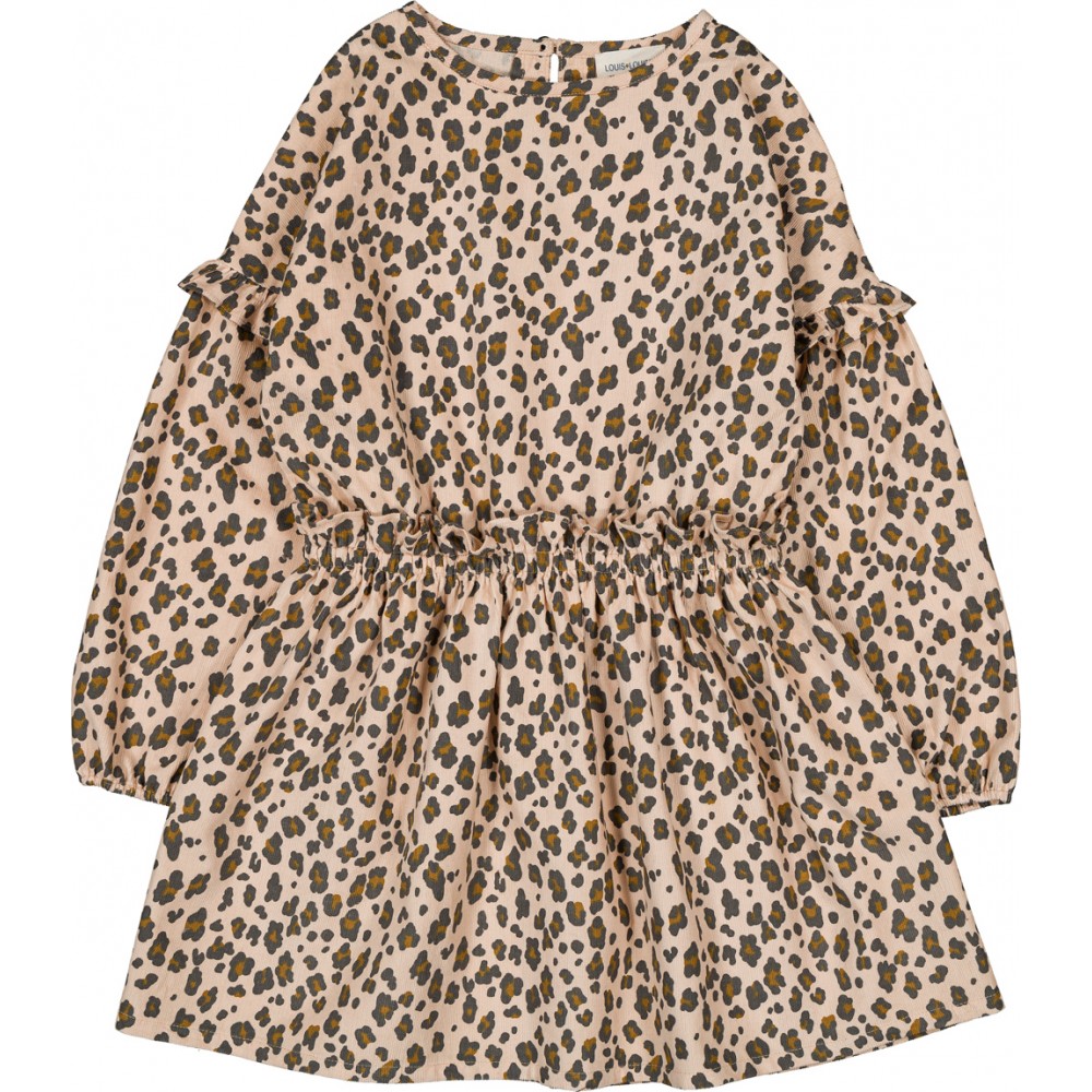 ROBE UMYMA VELOURS LEOPARD