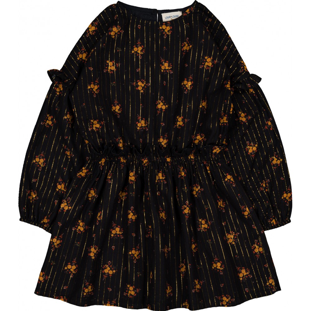 DRESS UMYMA STRIPE LUREX ROMANTIC FLOWER