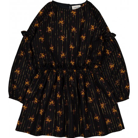 DRESS UMYMA STRIPE LUREX ROMANTIC FLOWER