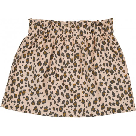 JUPE ZIPPA VELOURS LEOPARD