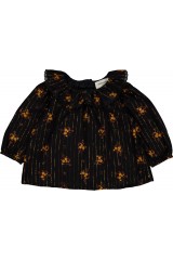 BLOUSE LISSOU FLEUR ROMANTIQUE RAYURE LUREX